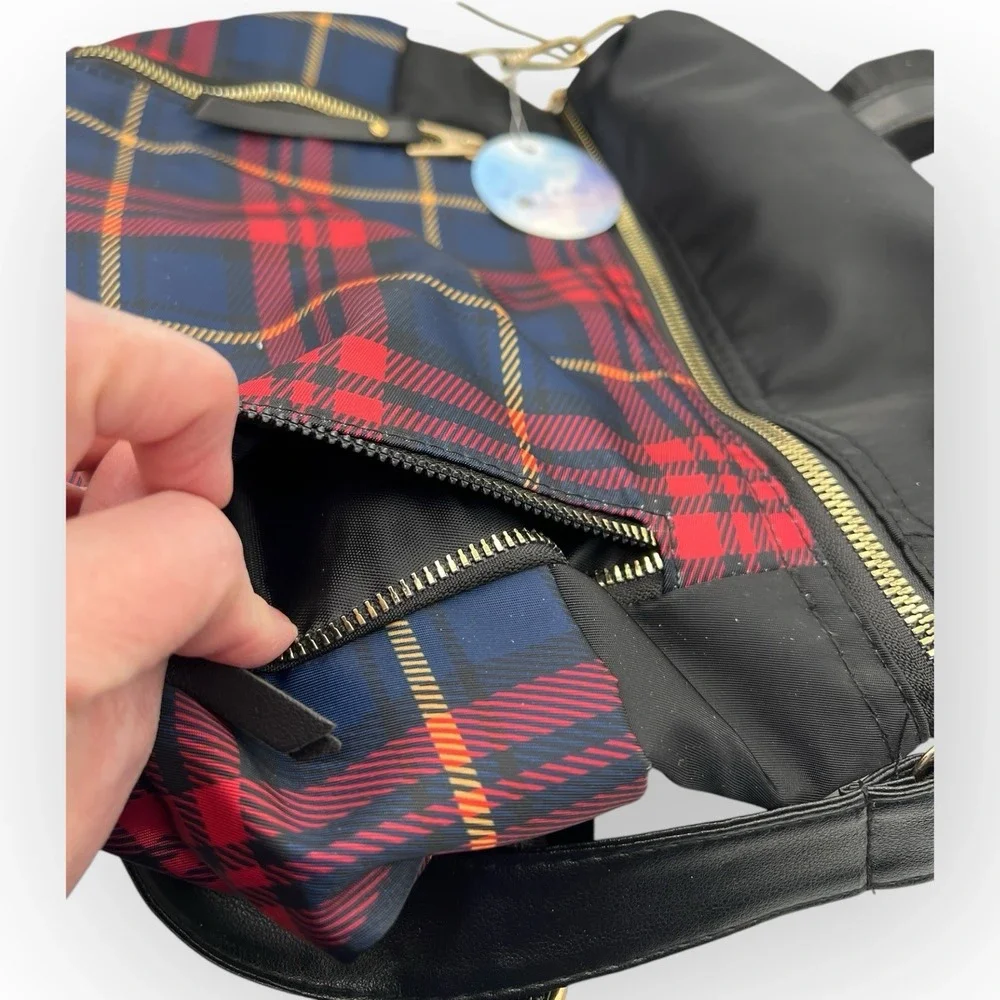 Ella & Elly‎ Tartan Plaid Shoulder Backpack Bag New Scotland Academia Preppy
